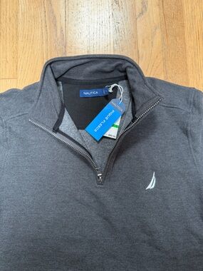 Nautica Charcoal Gray Half-Zip Pullover